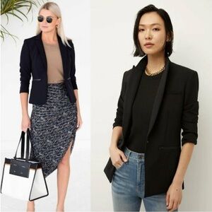 Veronica Beard Scuba Dickey Jacket Navy Blue Size 0